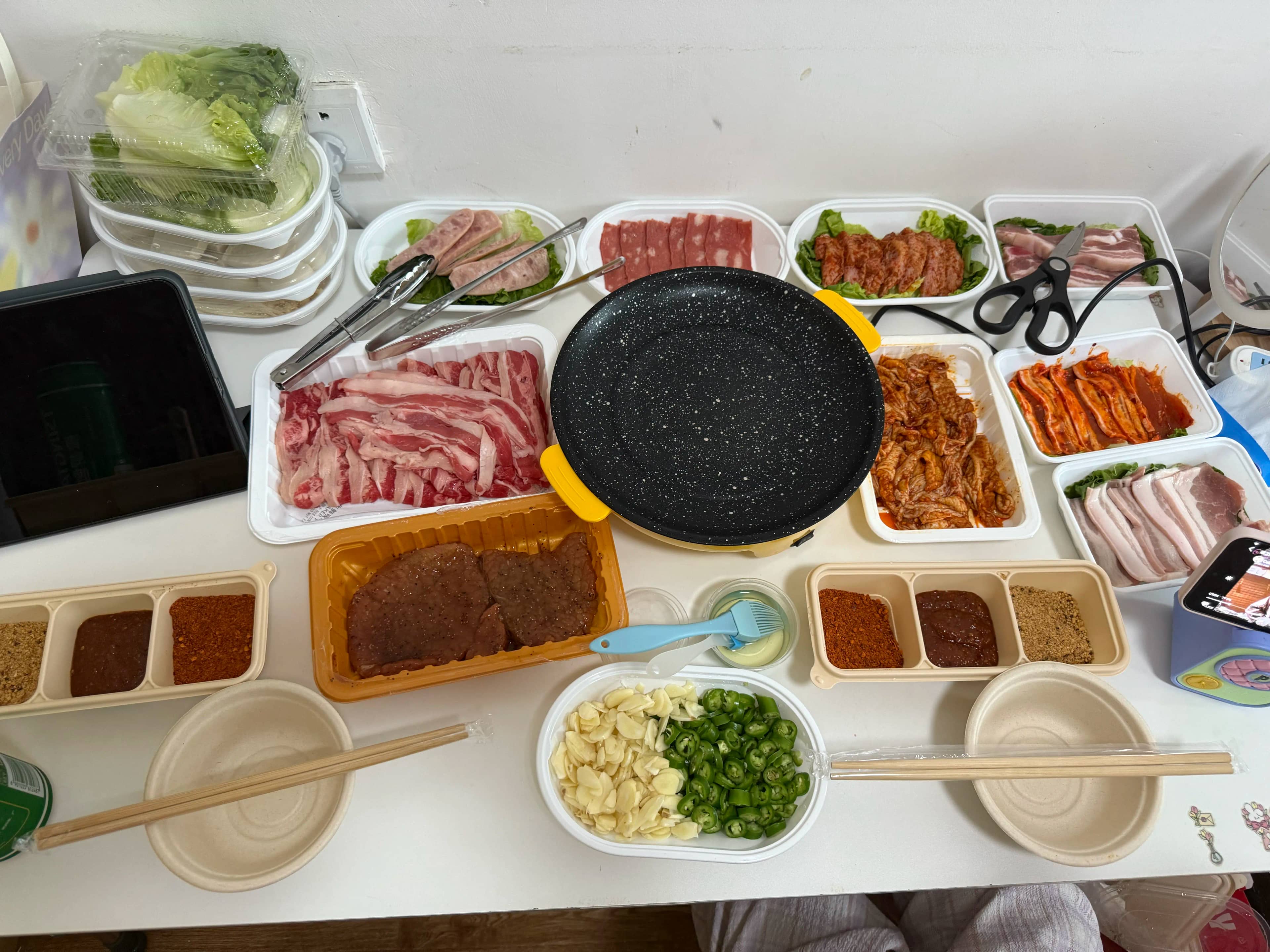 在家点了一个上门的烤肉